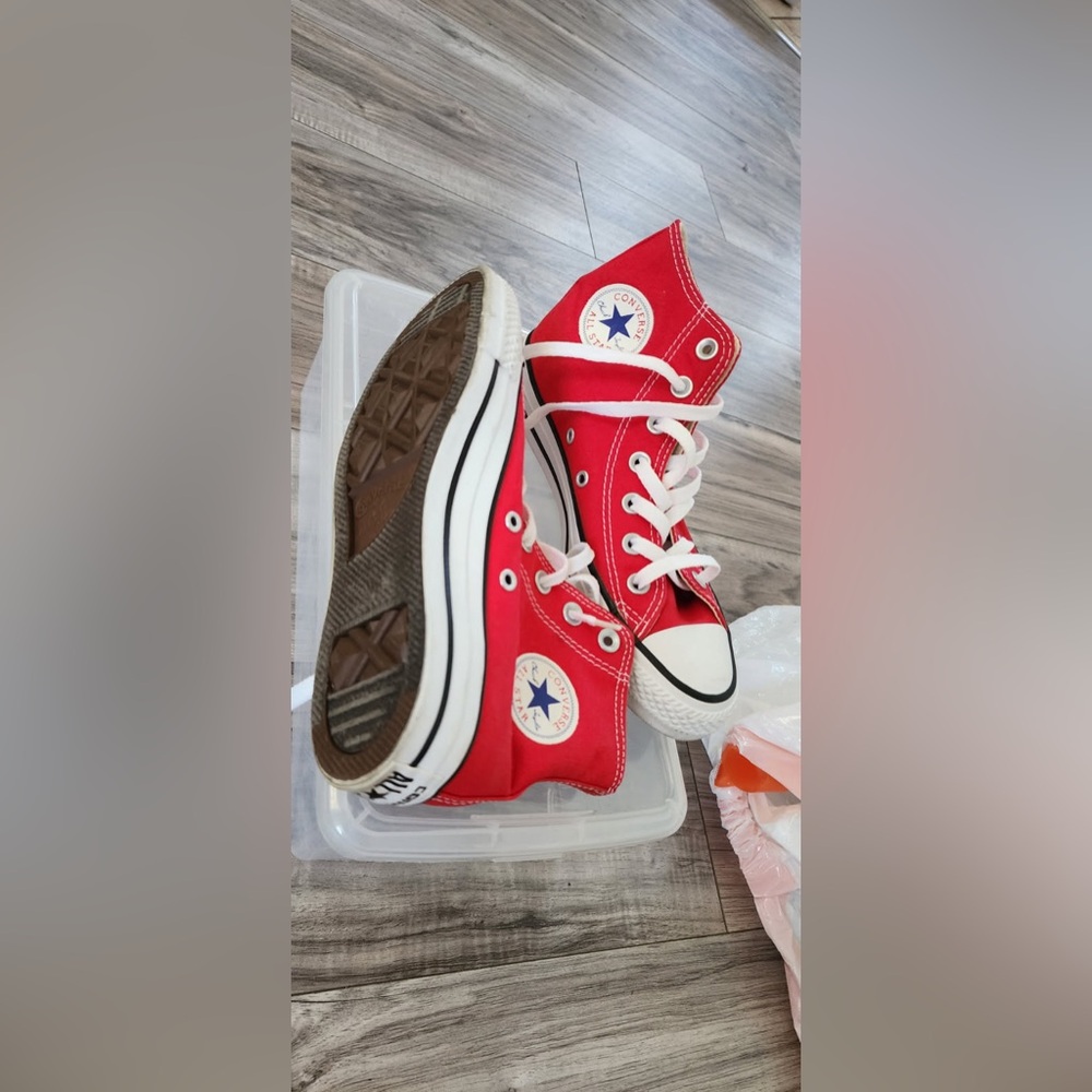 Converse Classic Red Canvas Sneakers - Picture 4 of 6